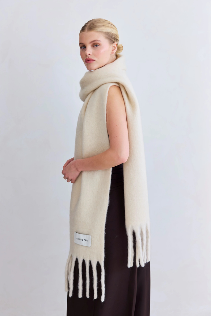 Arctic Fox Reykjavik Scarf in Pebble Beige at Parc Shop | Minneapolis, MN