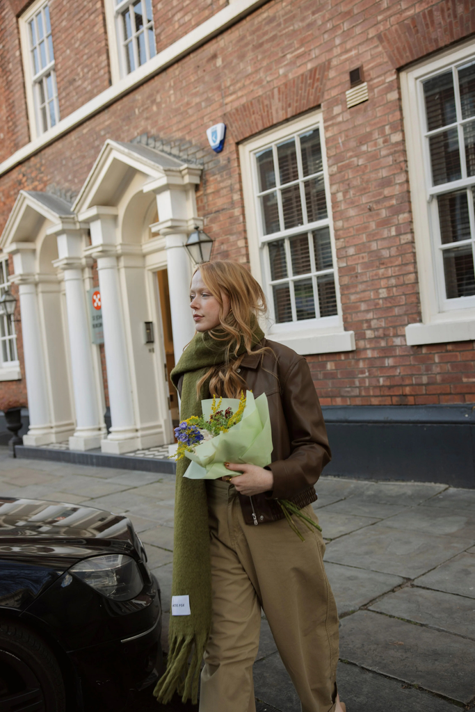 Arctic Fox Reykjavik Scarf in Sea Kelp Moss Green at Parc Shop 