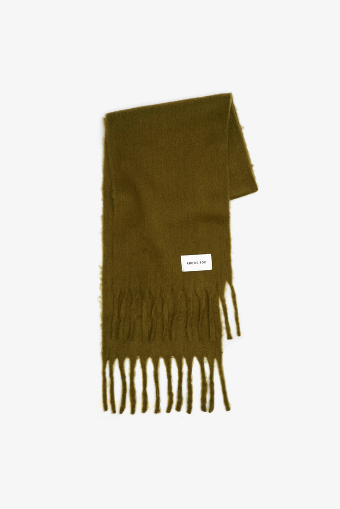Arctic Fox Reykjavik Scarf in Sea Kelp Moss Green at Parc Shop 