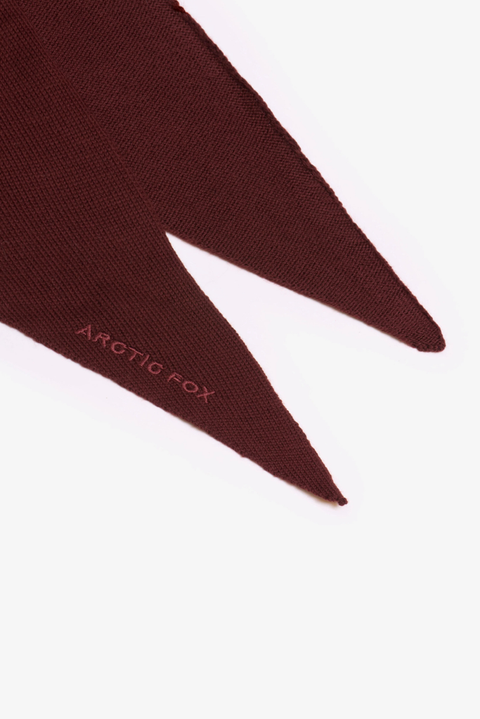 Arctic Fox Merino Wool Triangle Scarf or Shawl in Dark Walnut Brown at Parc Shop