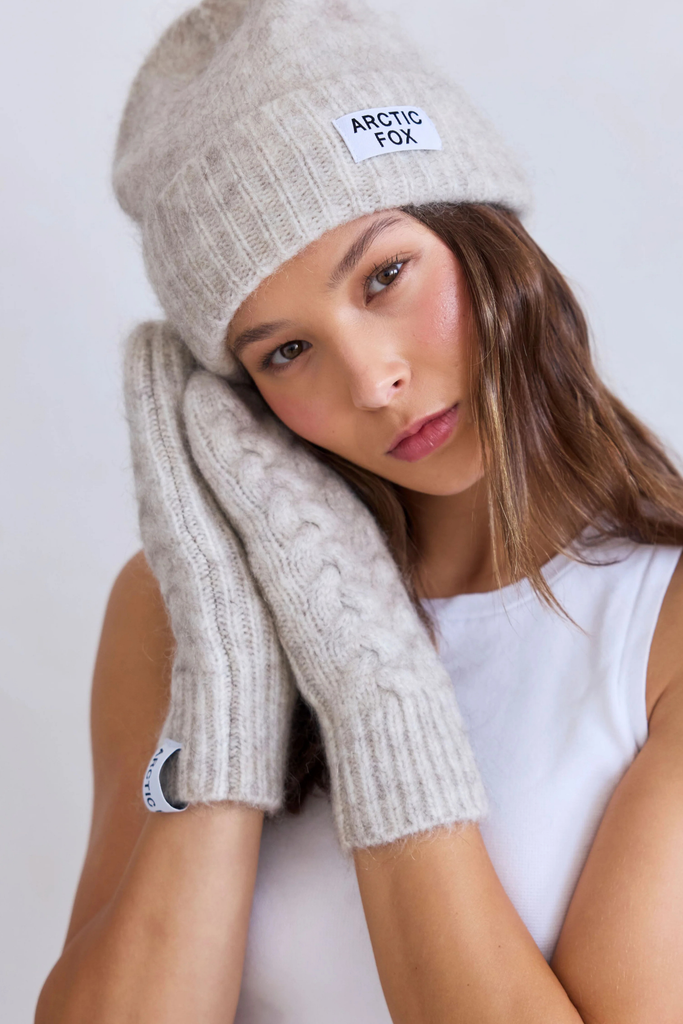 Arctic Fox Mohair Mittens in Arctic White. at Parc Shop | Minneapolis, MN