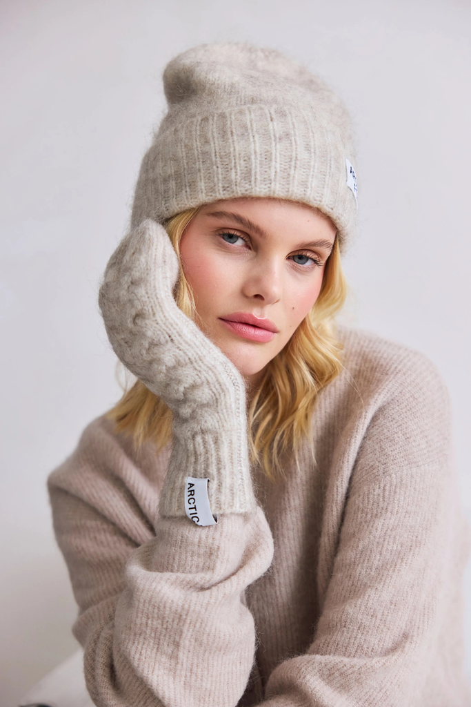 Arctic Fox Mohair Mittens in Arctic White. at Parc Shop | Minneapolis, MN