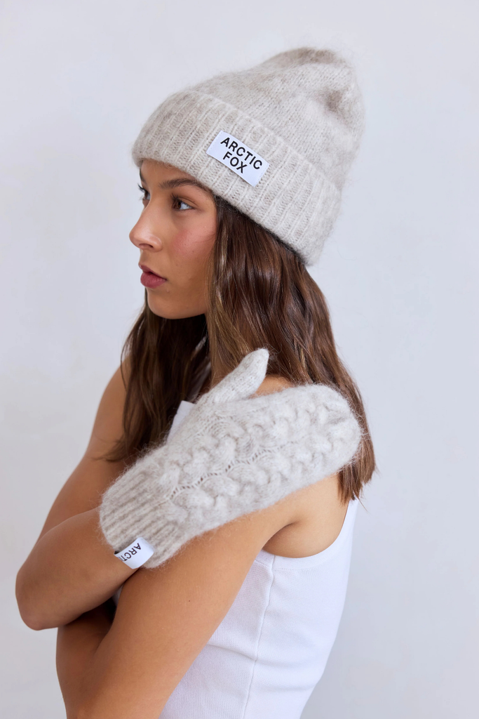 Arctic Fox Mohair Mittens in Arctic White. at Parc Shop | Minneapolis, MN