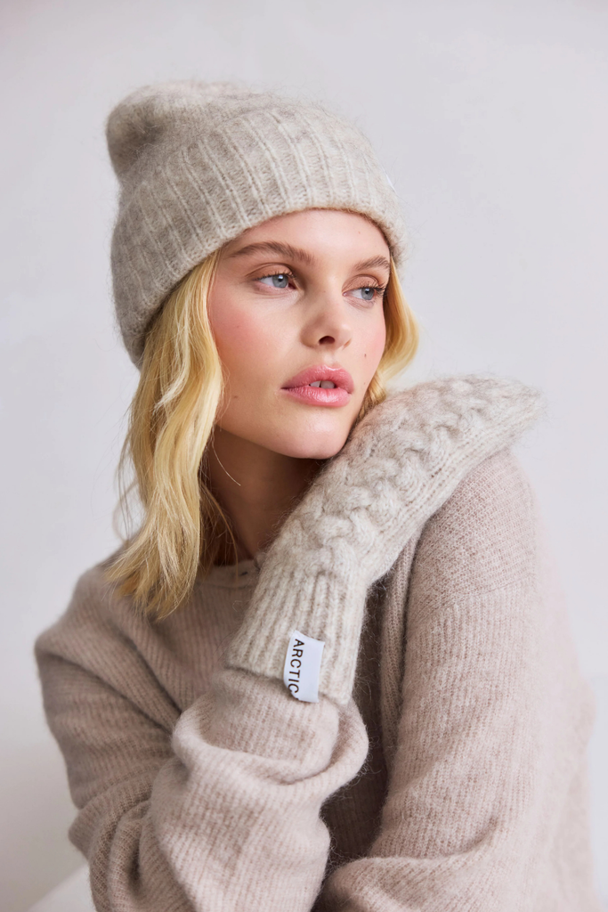 Arctic Fox Mohair Mittens in Arctic White. at Parc Shop | Minneapolis, MN