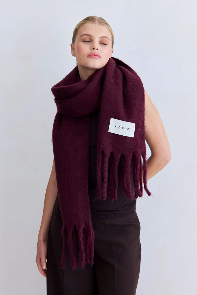 Arctic Fox Stockholm Scarf in Cherry Lacquer at Parc Shop | Minneapolis, MN