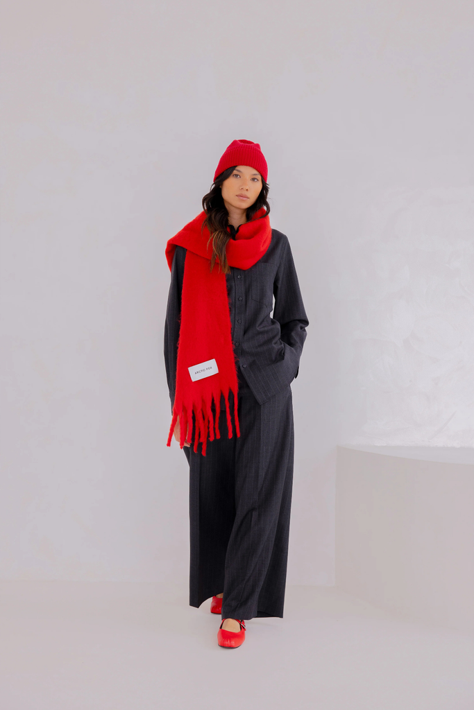 Arctic Fox Stockholm Scarf in Crimson Red at Parc Shop | Minneapolis, MN