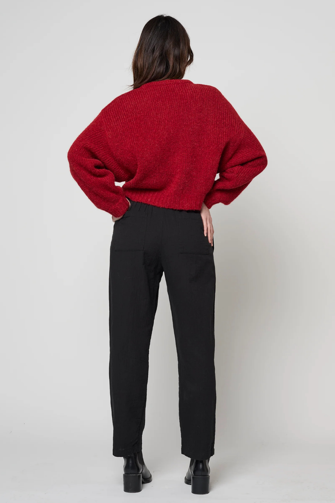 Atelier Delphine Balloon Sleeve Sweater in Burgundy at Parc Shop | Minneapolis, MN