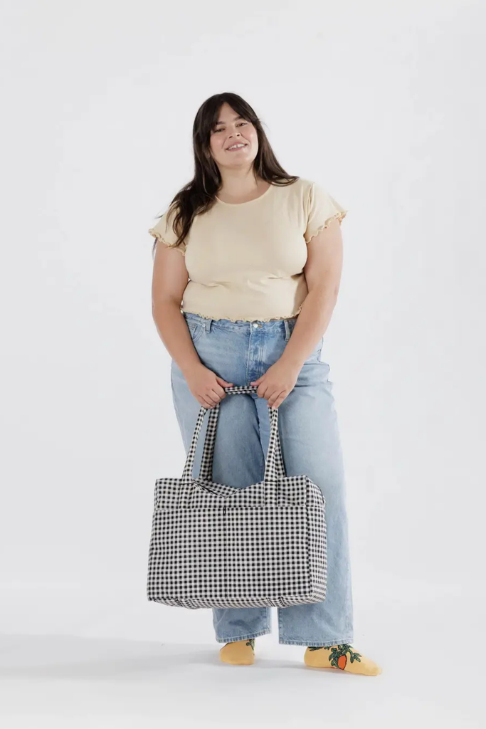 Baggu Cloud Carry-On in Black & White Gingham at Parc Shop | Minneapolis, MN