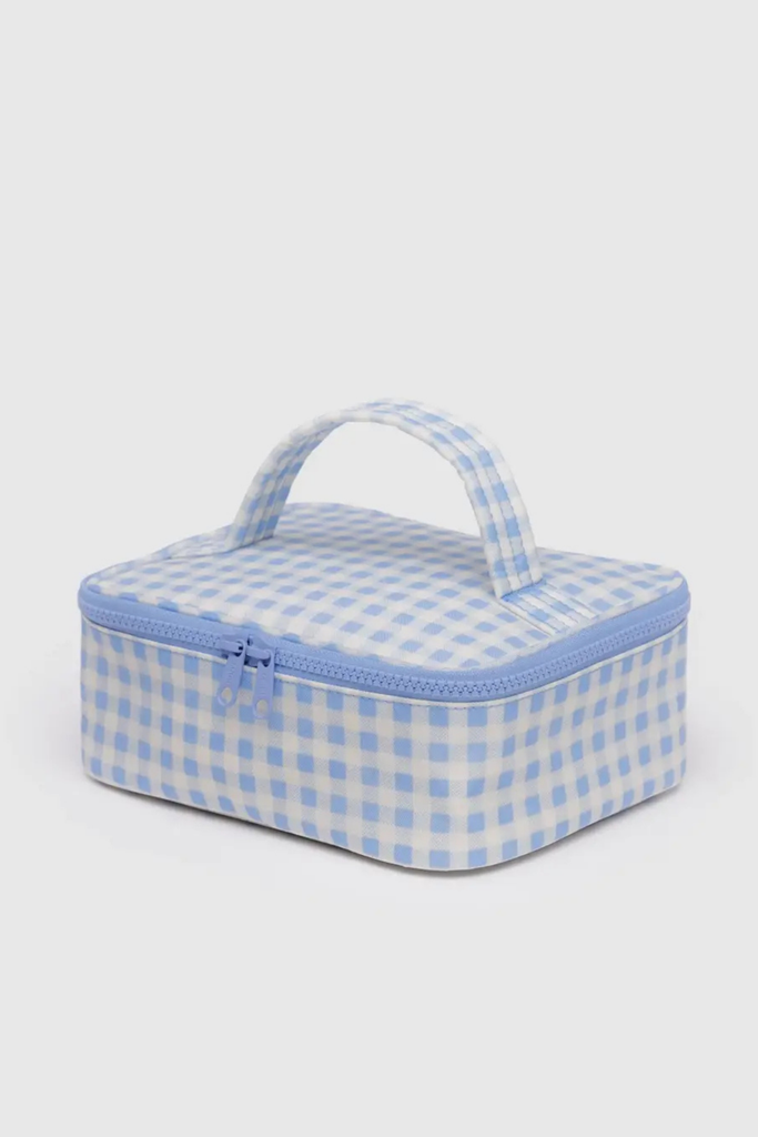 Baggu Small Cosmetic Case in Light Blue Gingham at Parc Shop | Minneapolis, MN