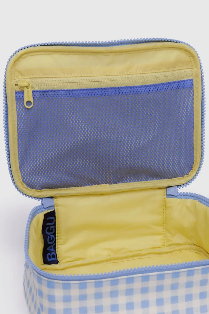 Baggu Small Cosmetic Case in Light Blue Gingham at Parc Shop | Minneapolis, MN