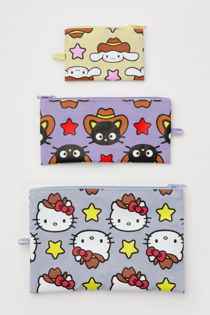 Baggu Flat Pouch Set in Hello Kitty & Friends Western at Parc Shop | Minneapolis, MN
