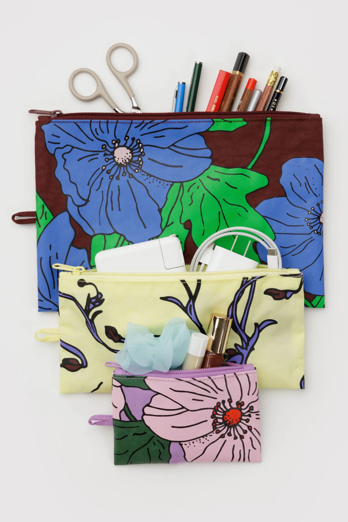 Baggu Flat Pouch Set in Poppy Mix at Parc Shop | Minneapolis, MN