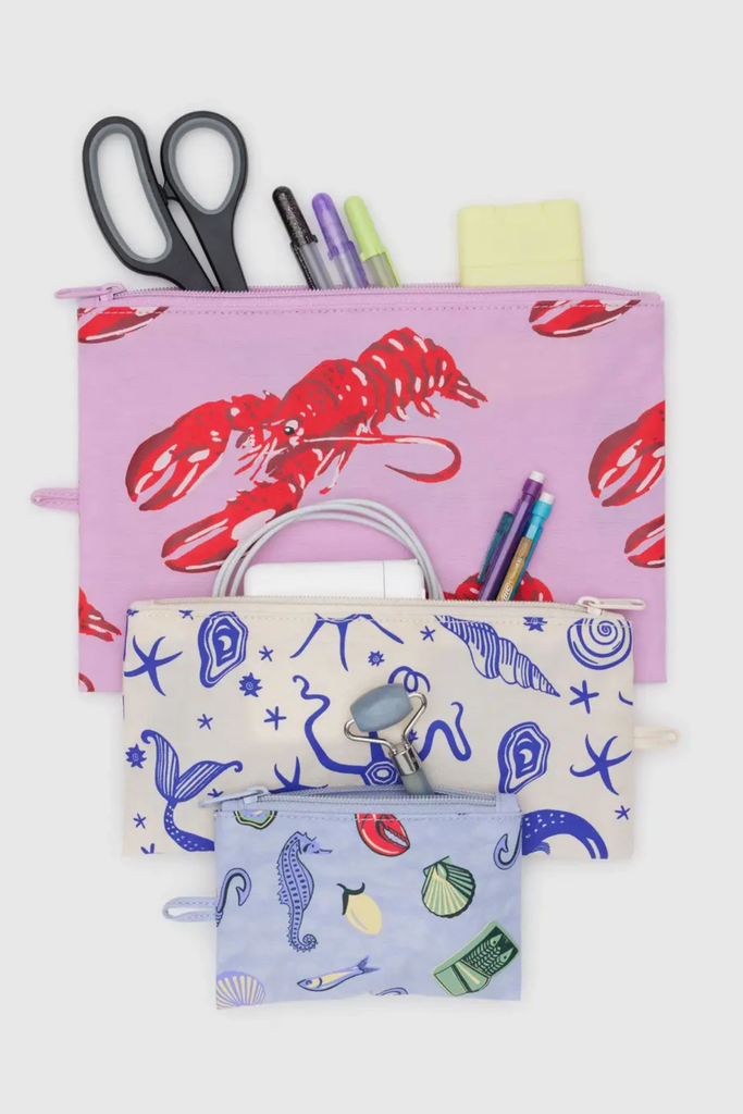 Baggu Flat Pouch Set in Sea Creatures at Parc Shop | Minneapolis, MN