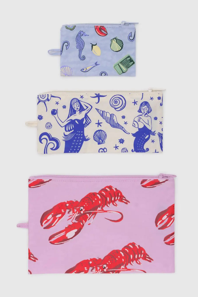 Baggu Flat Pouch Set in Sea Creatures at Parc Shop | Minneapolis, MN