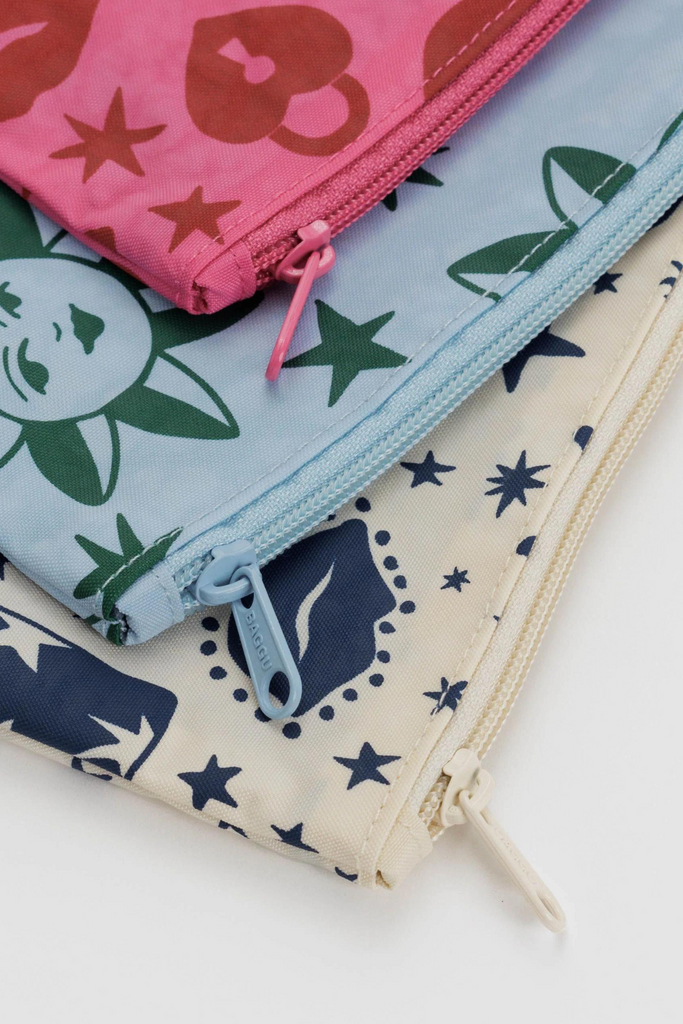 Baggu Flat Pouch Set in Charms at Parc Shop