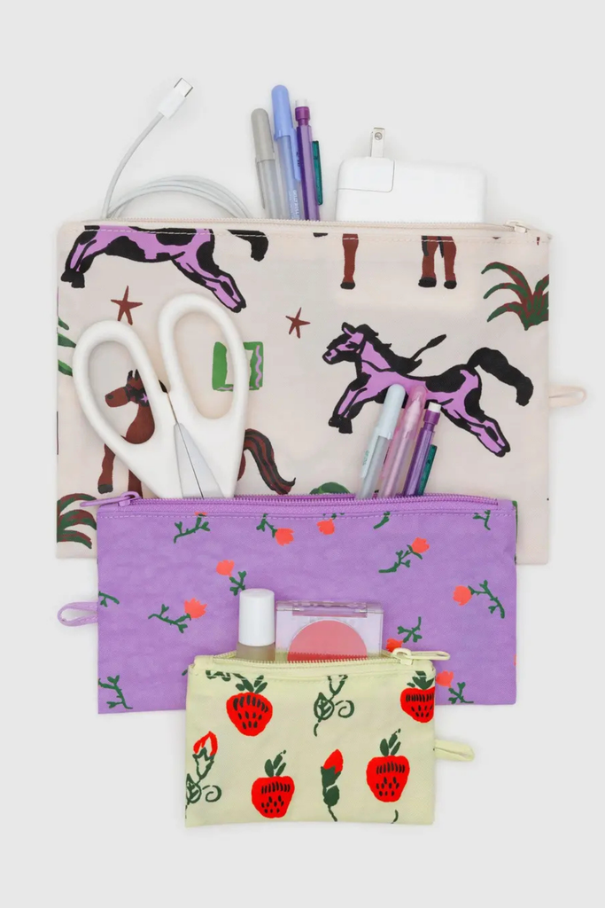 Baggu Flat Pouch Set in Painted Prairie at Parc Shop | Minneapolis, MN