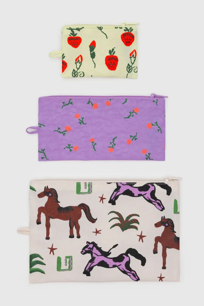 Baggu Flat Pouch Set in Painted Prairie at Parc Shop | Minneapolis, MN