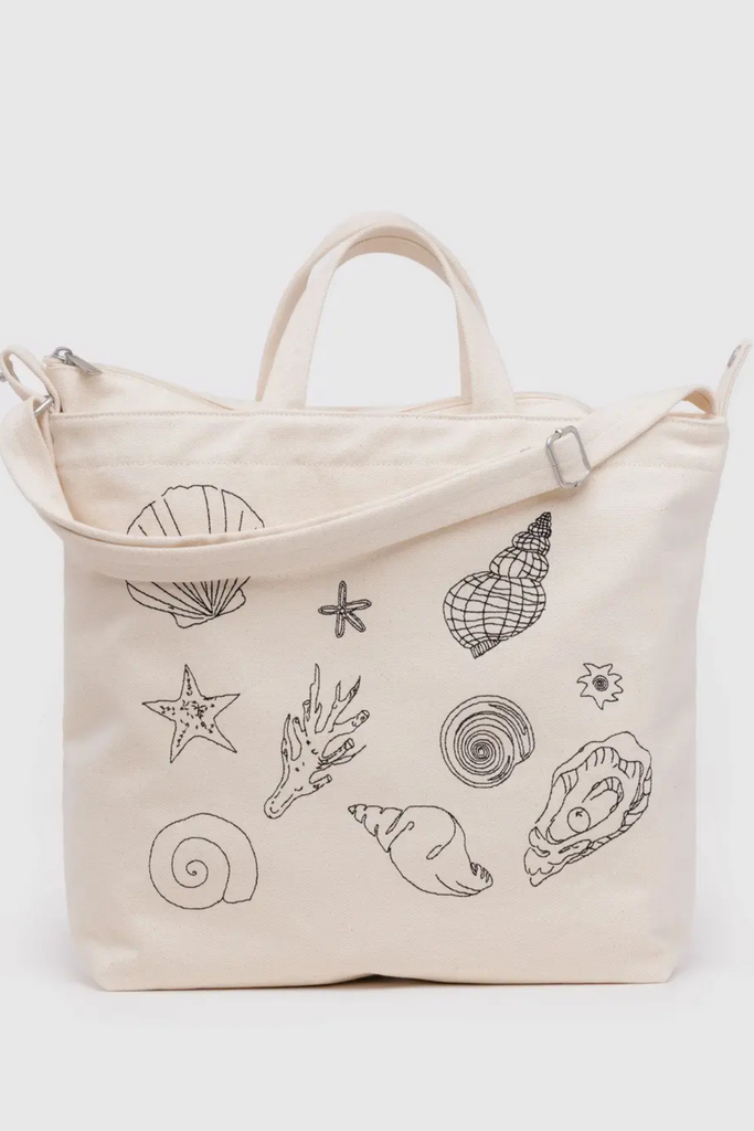 Baggu Horizontal Zip Duck Bag in Embroidered Shells at Parc Shop | Minneapolis, MN