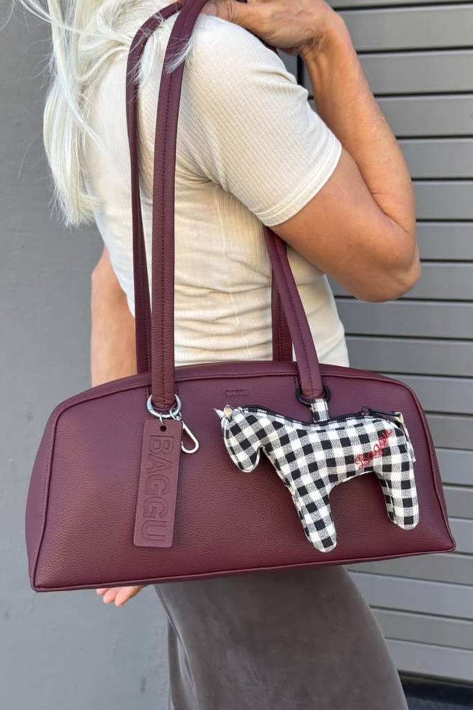 Baggu Horse Charm in Black & White Gingham at Parc Shop | Minneapolis, MN