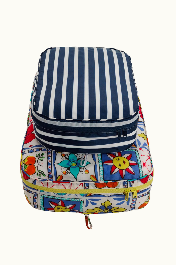 Baggu Large Packing Cube Set in Vacation Tiles at Parc Shop
