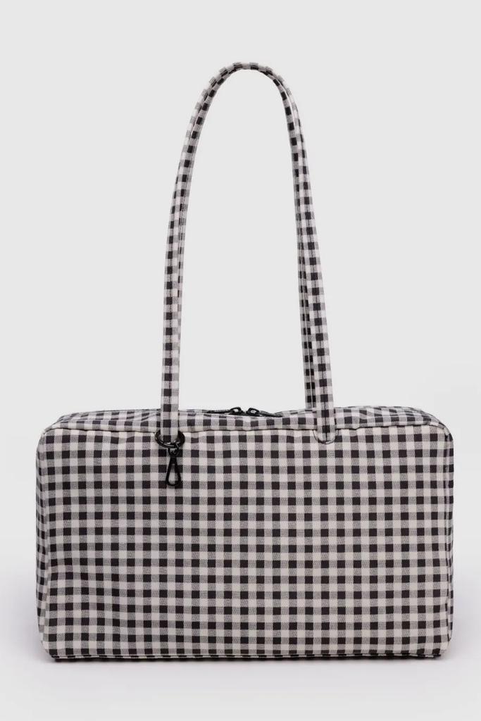 Baggu Medium Nylon Bowler Bag in Black & White Gingham at Parc Shop | Minneapolis, MN