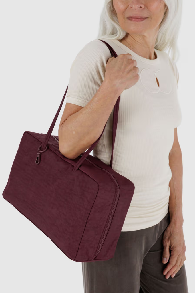 Baggu Medium Nylon Bowler Bag in Mahogany at Parc Shop | Minneapolis, MN