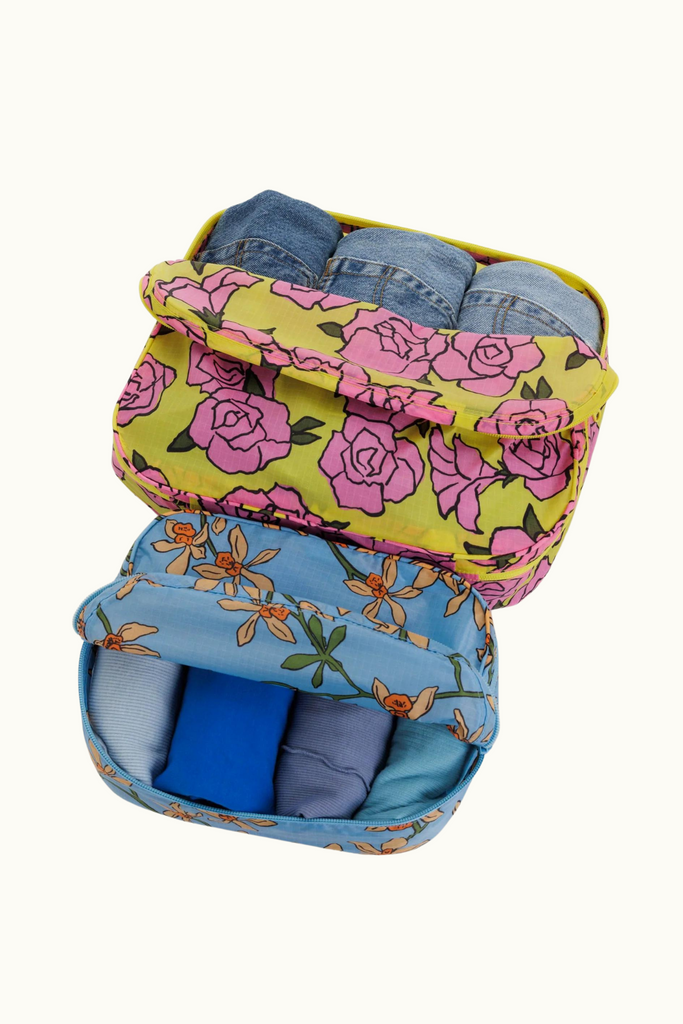 Baggu Packing Cube Set in Garden Flowers at Parc Shop