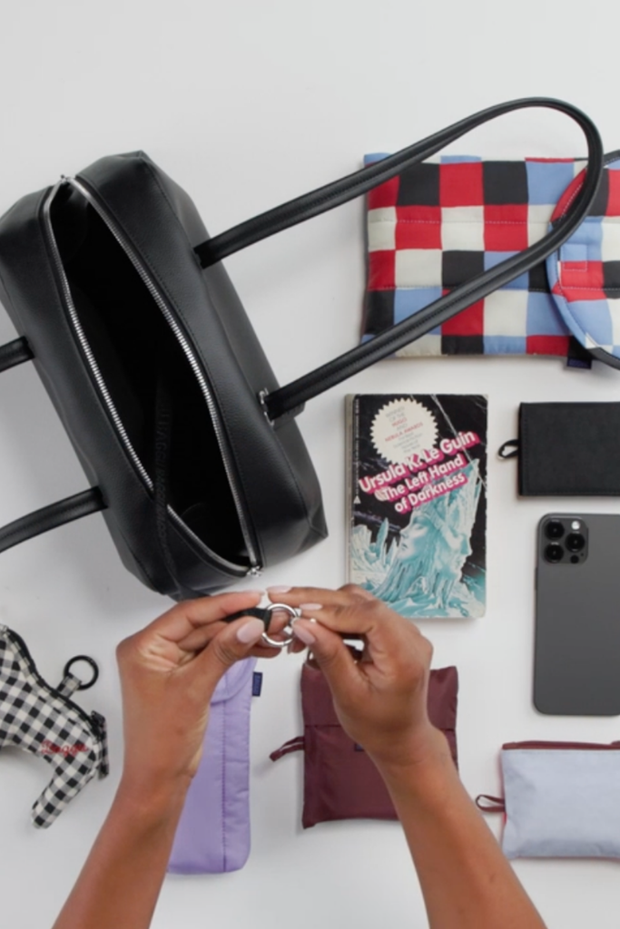 Baggu Recycled Leather Bowler Bag in Black at Parc Shop | Minneapolis, MN