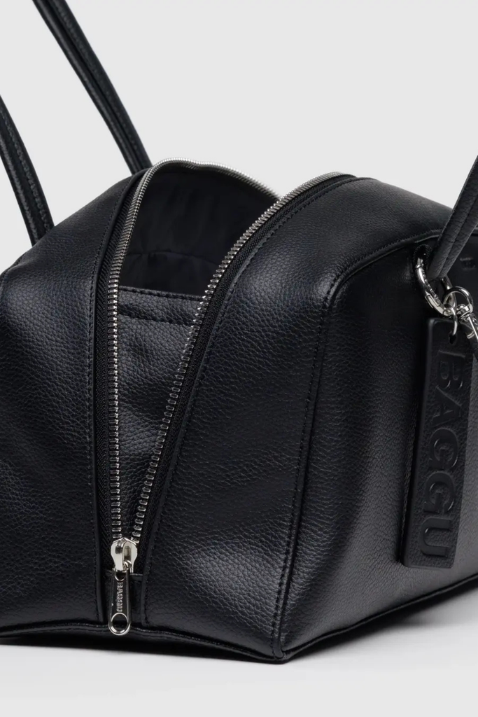 Baggu Recycled Leather Bowler Bag in Black at Parc Shop | Minneapolis, MN