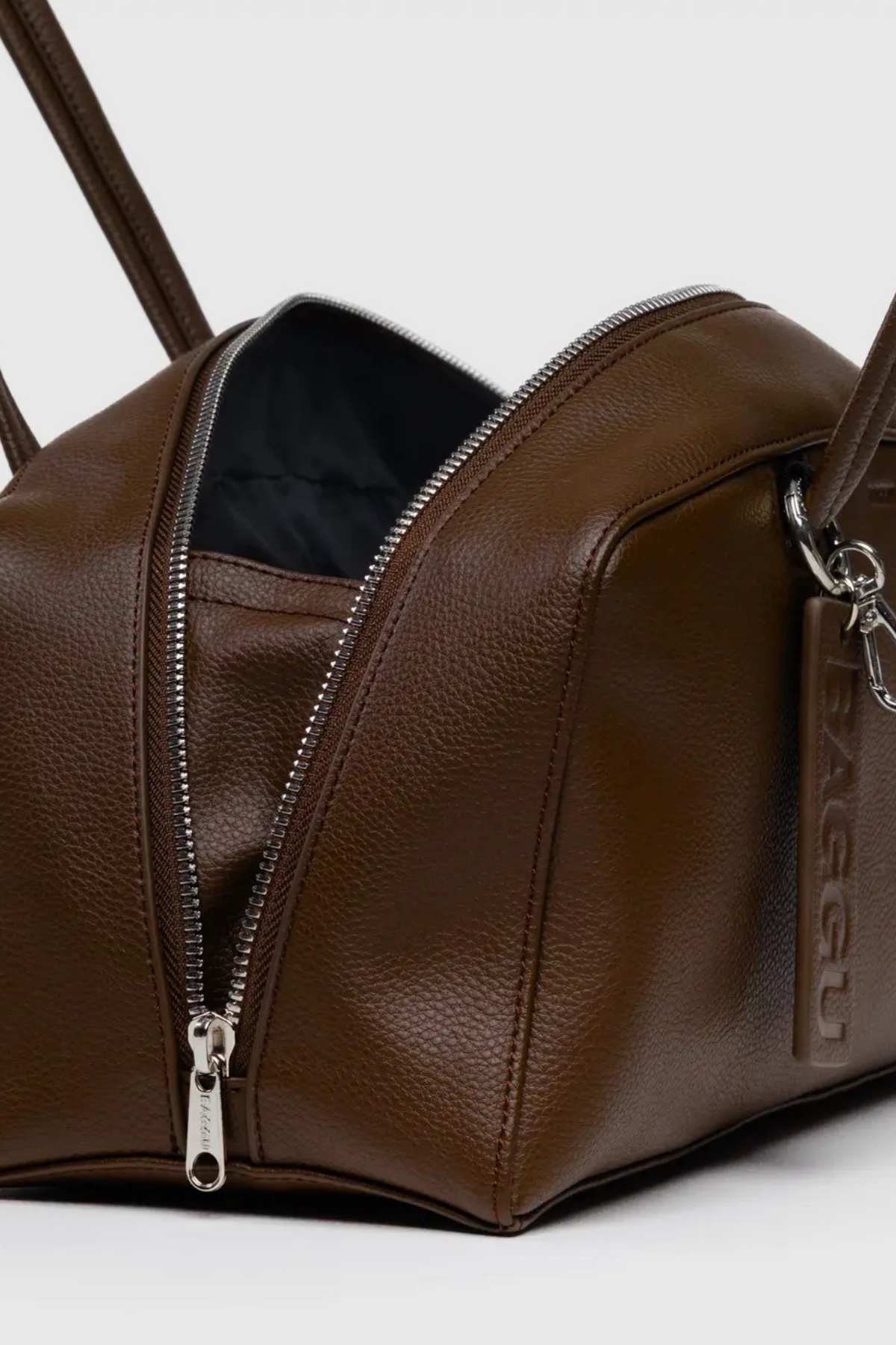 Baggu Recycled Leather Bowler Bag in Brown at Parc Shop