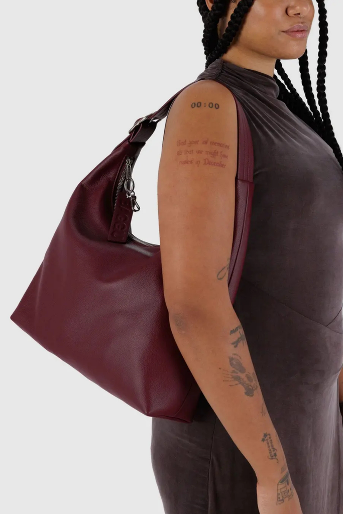 Baggu Recycled Leather Shoulder Bag in Mahogany at Parc Shop | Minneapolis, MN