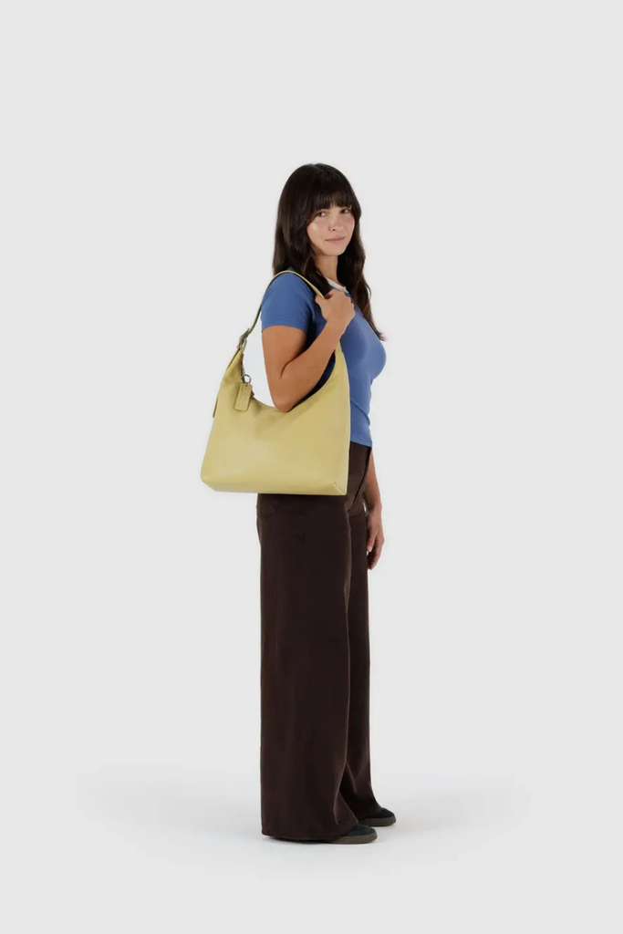 Baggu Recycled Leather Shoulder Bag in Straw at Parc Shop | Minneapolis, MN
