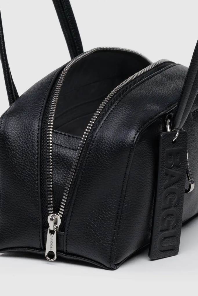 Baggu Small Recycled Leather Bowler Bag in Black at Parc Shop | Minneapolis, MN