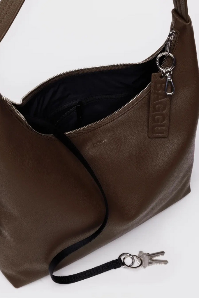 Baggu Recycled Leather Shoulder Bag in Brown at Parc Shop | Minneapolis, MN