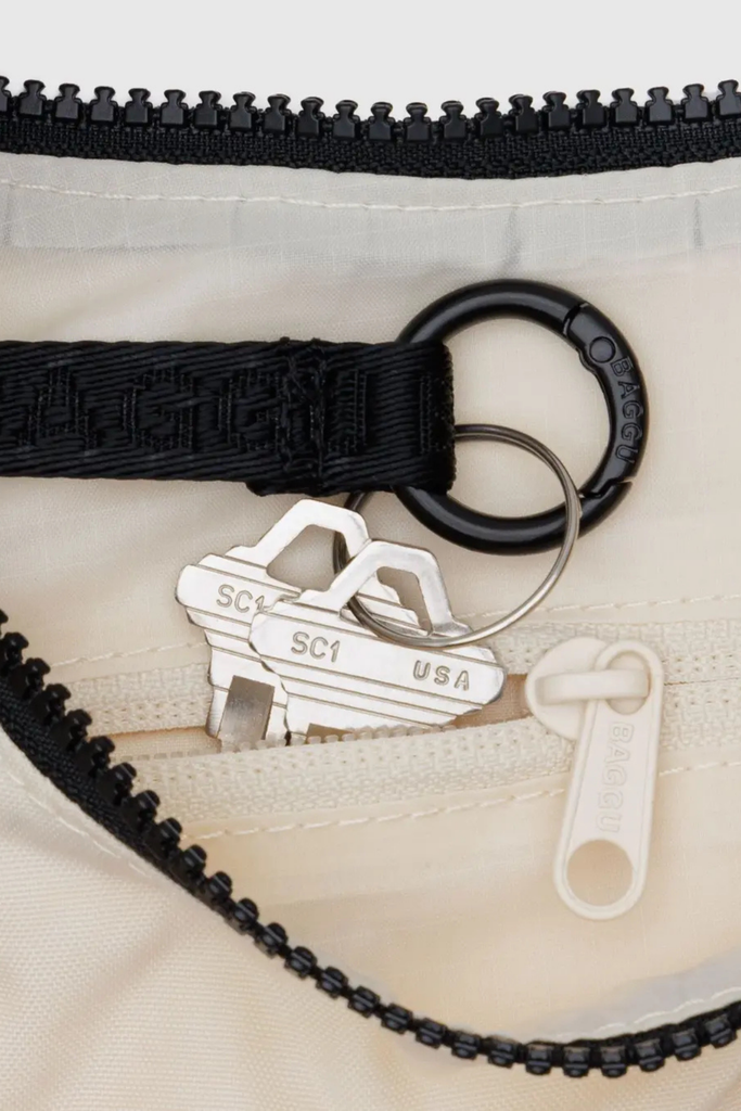 Baggu Small Nylon Crescent Bag in Embroidered Shells at Parc Shop | Minneapolis, MN