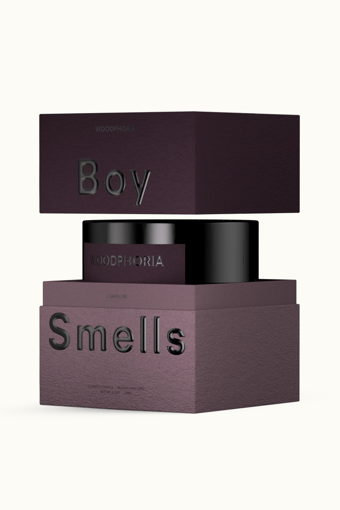 Boy Smells Woodphoria Hero Candle at Parc Shop | Minneapolis, MN