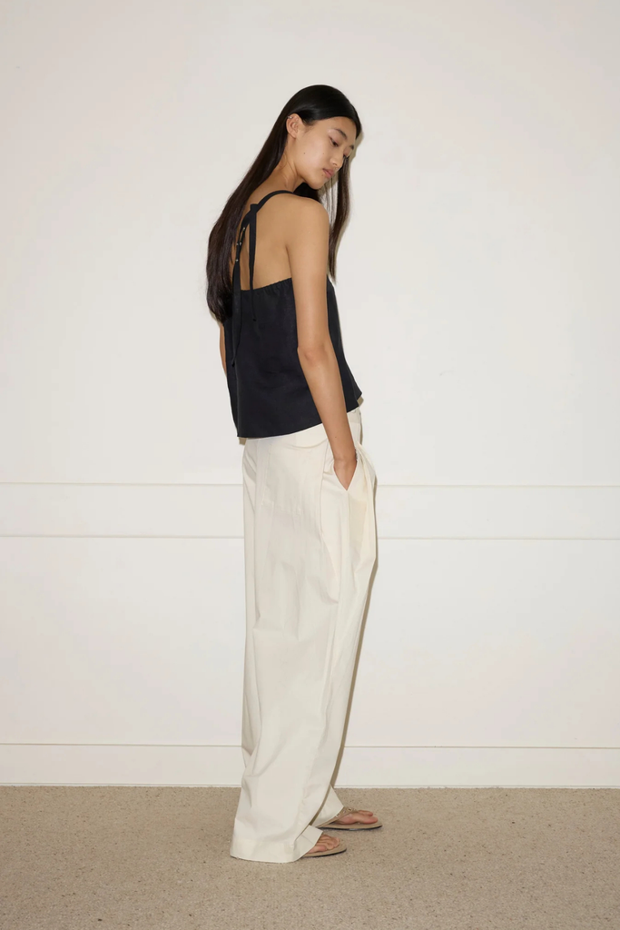 Deiji Studios Button Strap Top in Black at Parc Shop | Minneapolis, MN