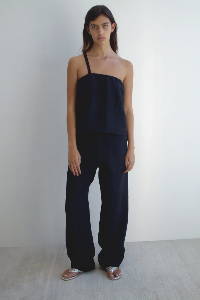 Deiji Studios Button Strap Top in Black at Parc Shop | Minneapolis, MN