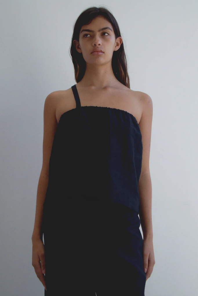 Deiji Studios Button Strap Top in Black at Parc Shop | Minneapolis, MN