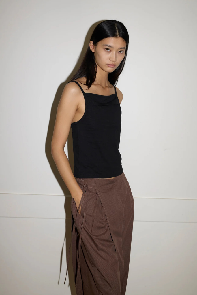 Deiji Double Layer Pant in Carob Check at Parc Shop | Minneapolis, MN
