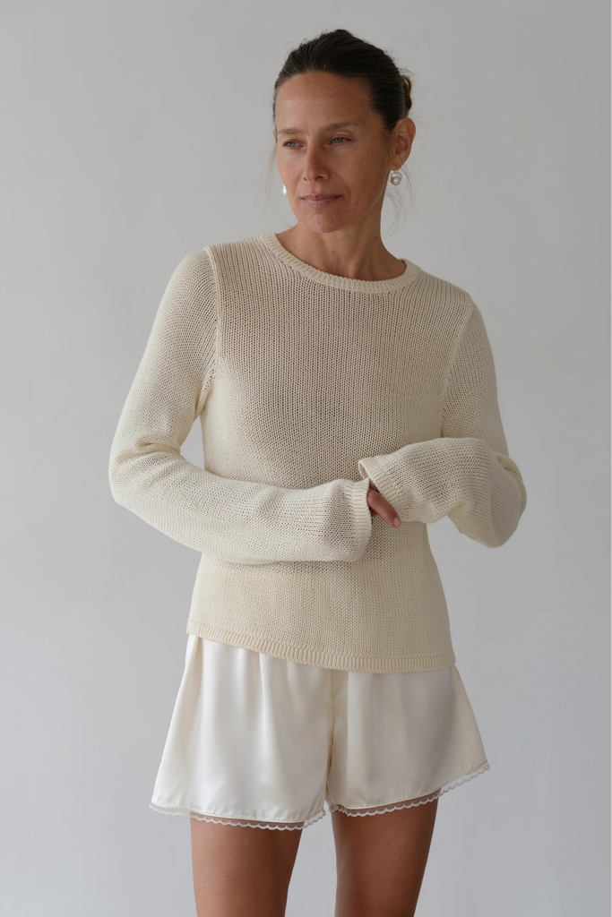 Donni Knit Long Sleeve in Creme at Parc Shop | Minneapolis, MN