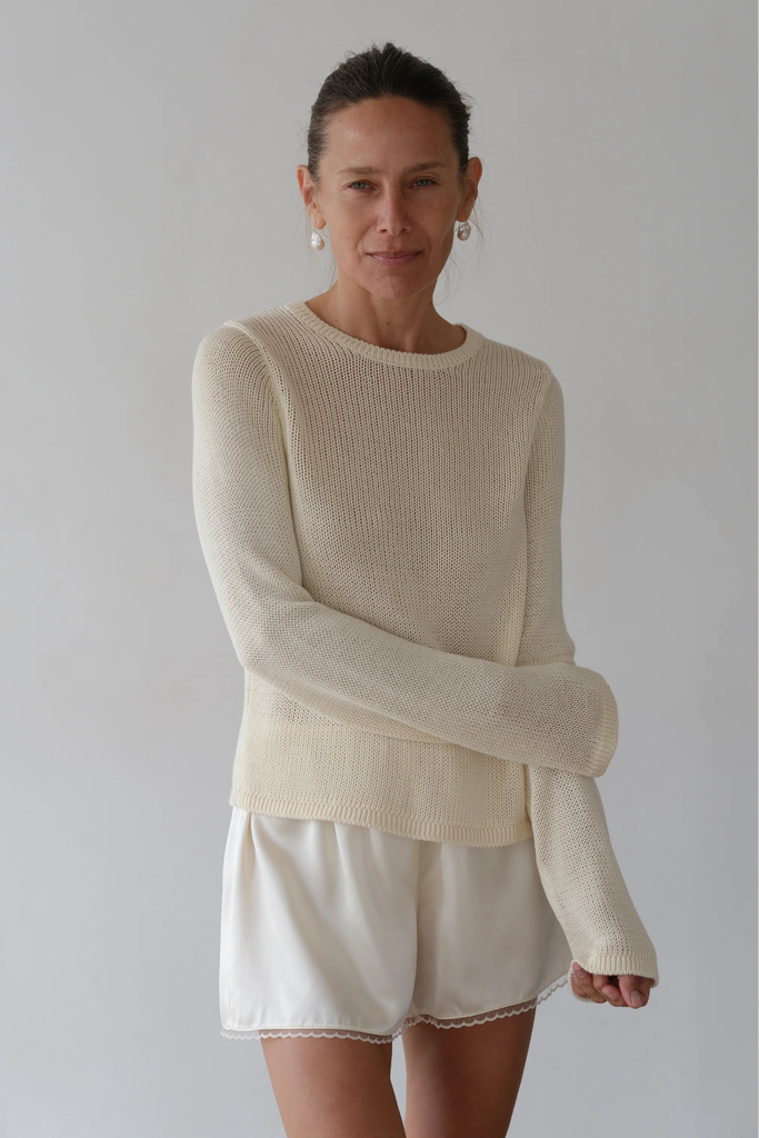 Donni Knit Long Sleeve in Creme at Parc Shop | Minneapolis, MN