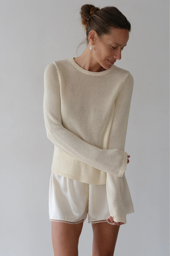 Donni Knit Long Sleeve in Creme at Parc Shop | Minneapolis, MN