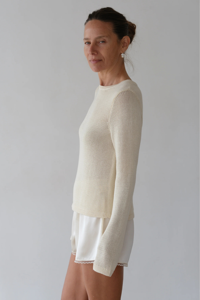 Donni Knit Long Sleeve in Creme at Parc Shop | Minneapolis, MN