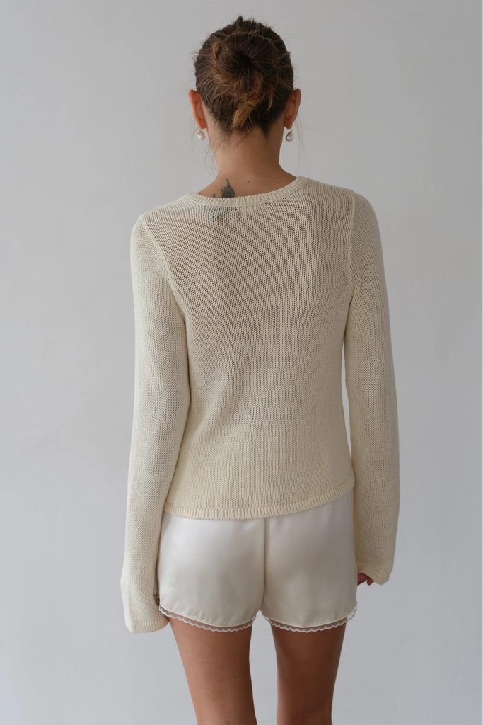 Donni Knit Long Sleeve in Creme at Parc Shop | Minneapolis, MN