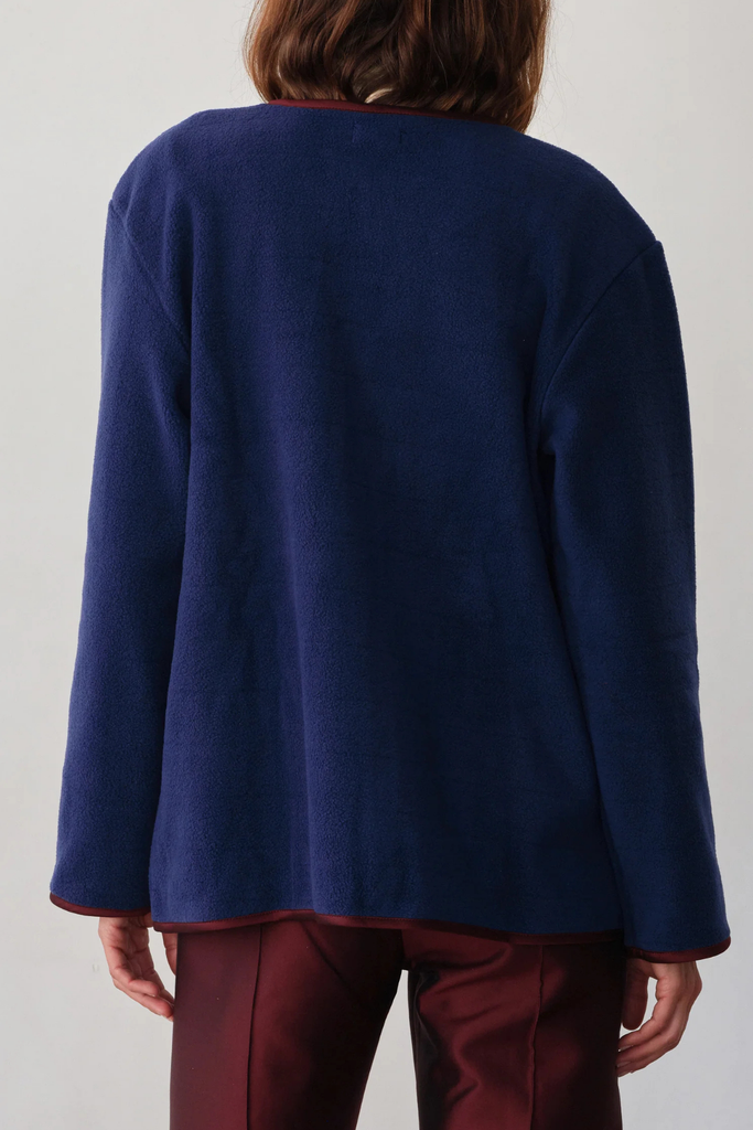 Donni Polar Fleece Jacket in Navy Blue at Parc Shop
