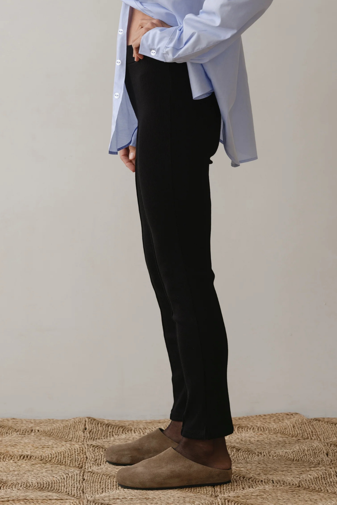 Donni Rib Straight Leg in Black at Parc Shop | Minneapolis, MN