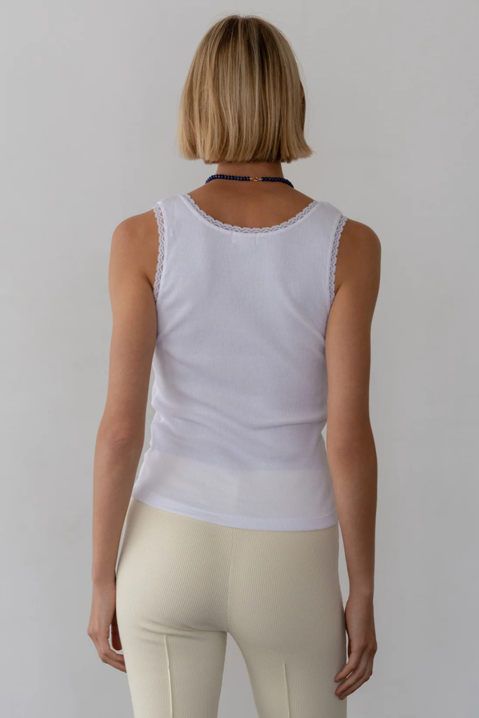 Donni Vintage Rib Lace Top in Powder at Parc Shop | Minneapolis, MN
