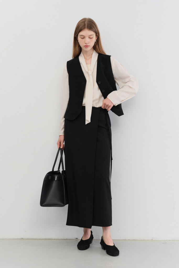 Dunst Maxi Wrap Skirt in Black at Parc Shop | Minneapolis, MN