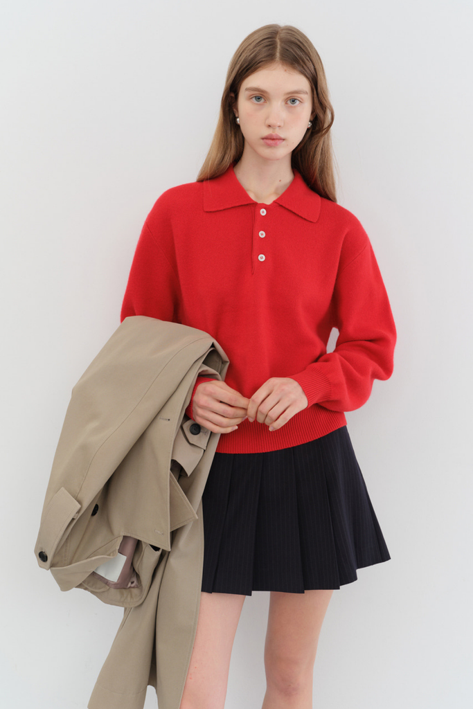 Dunst Pleats Mini Skirt in Navy Stripe at Parc Shop | Minneapolis, MN